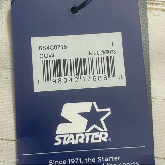 Starter Dallas Cowboys Baseball Jersey Blue Size Men’s Large - Picture 4 of 8